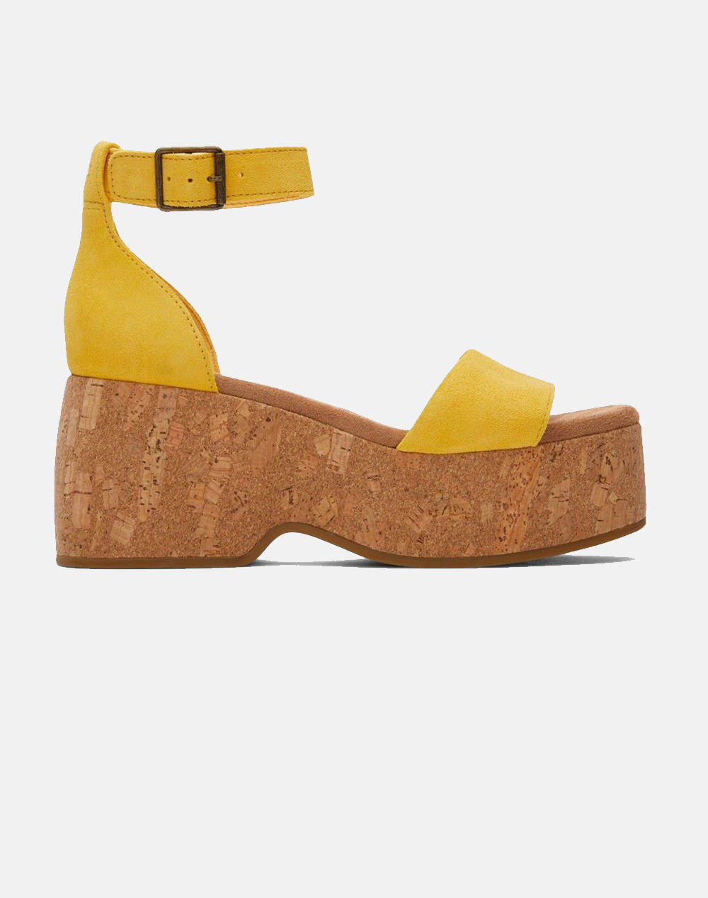 Toms Pin Yel Suede Wm Laila Sand Γυναικείο Πεδιλα Κίτρινο