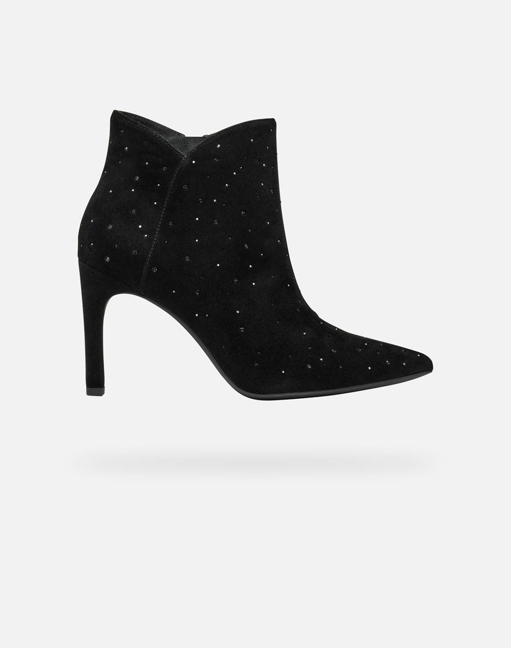 Geox D Faviola C - Goat Suede Γυναικείο Μποτες/Μποτακια Μαύρο