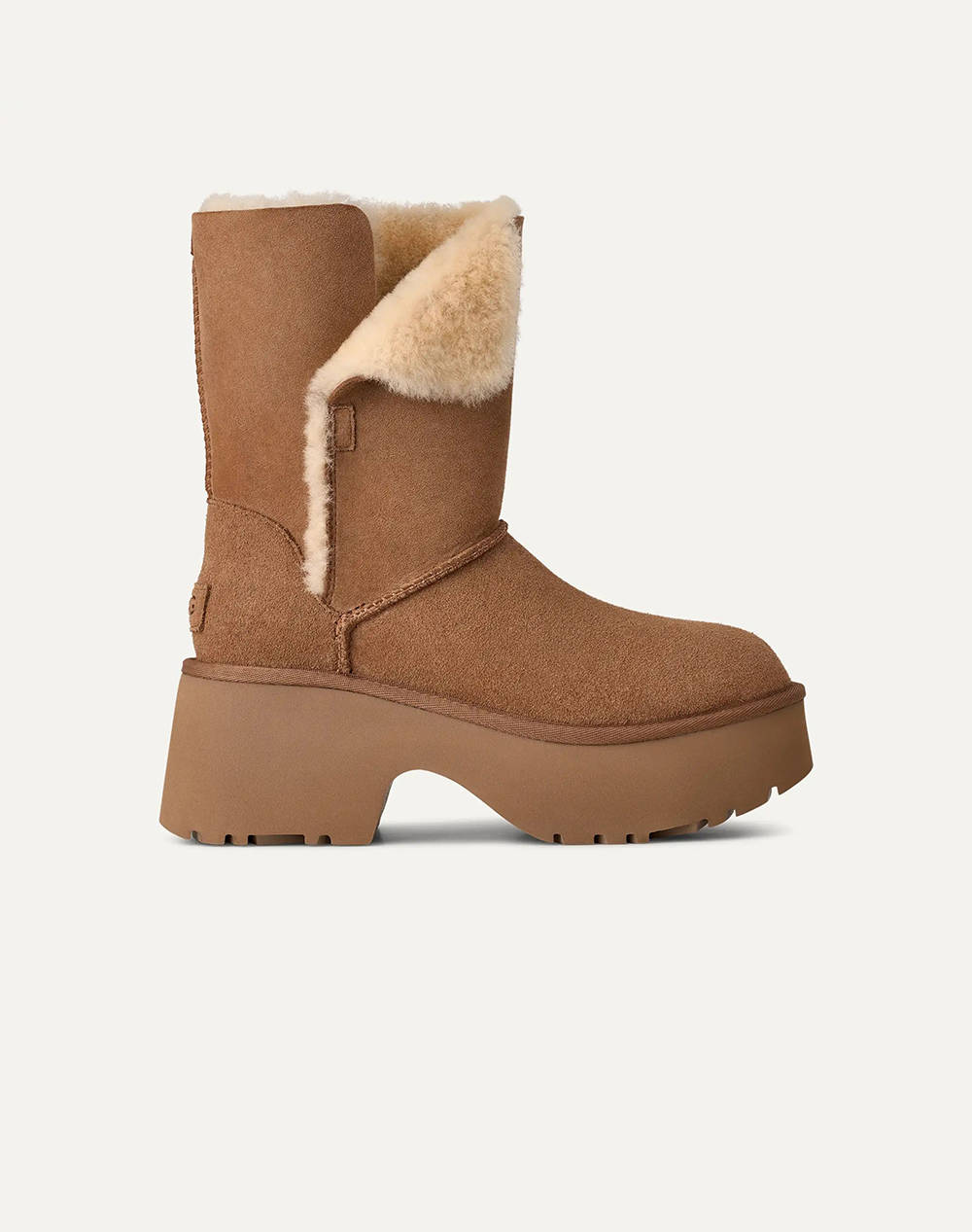 Ugg 1171533 New Heights Cuff Classic Tall Boot Ugg Γυναικείο Μποτες/Μποτακια Ανοιχτό Καφέ