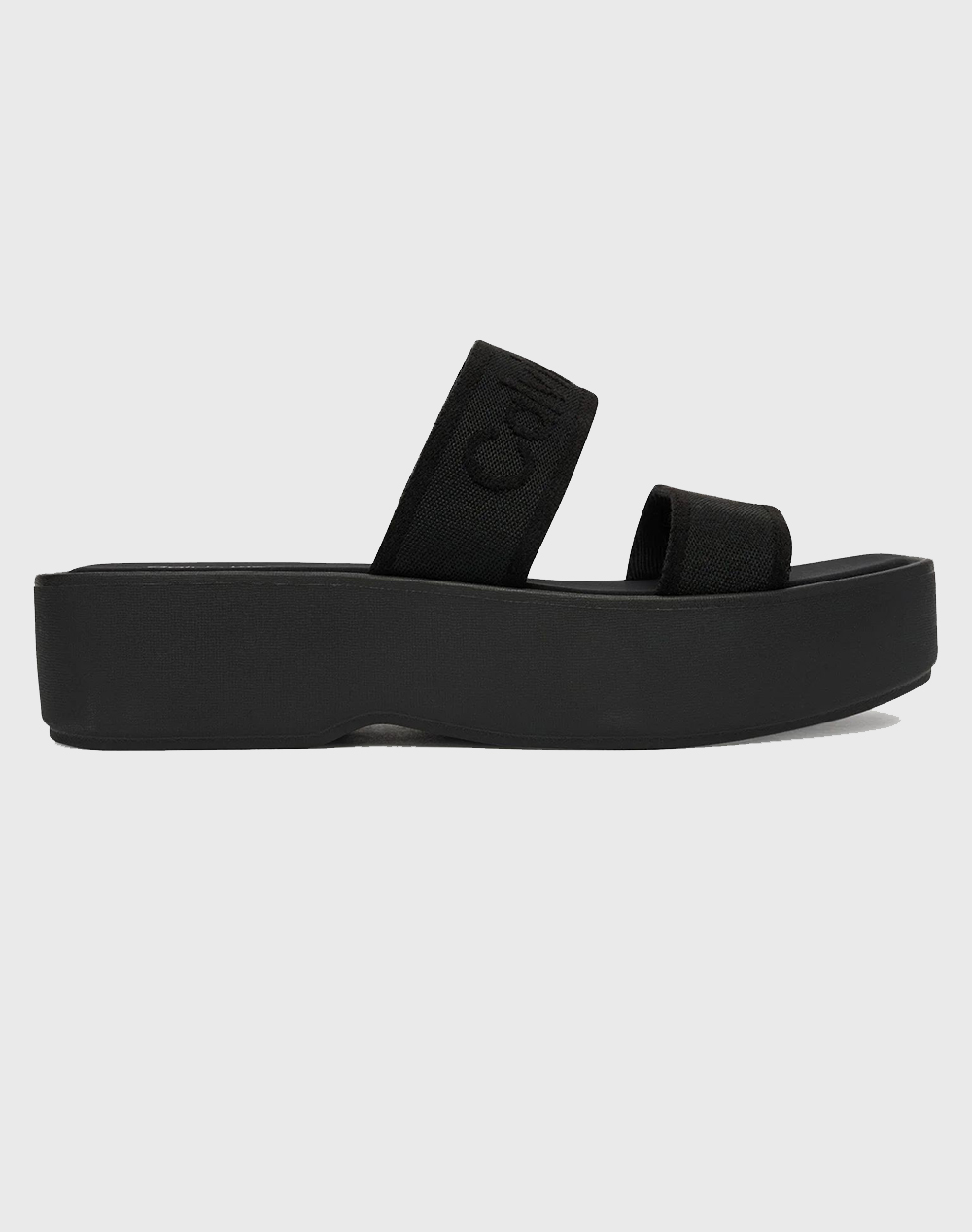 Calvin Klein Jeans Flatform Sndl Webbing Γυναικείο Εσπαντριγιες/Σανδαλια Μαύρο
