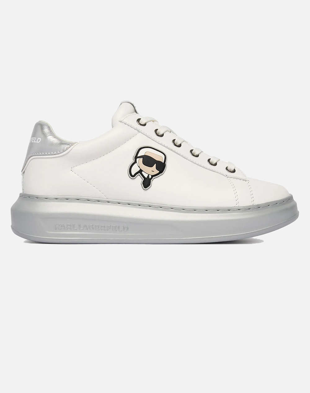 Karl Lagerfeld Kapri Nft Metalik Lo Lace Γυναικείο Sneakers Κρεμ
