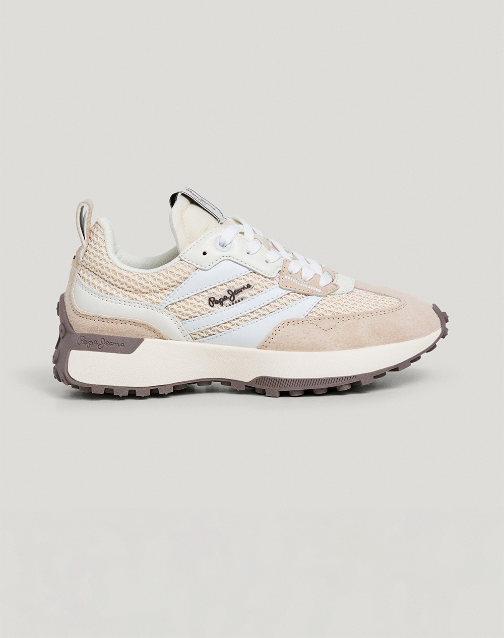 Pepe Jeans Drop 2 Lucky Knitted W Παπουτσι Γυναικειο Γυναικείο Sneakers Εκρού
