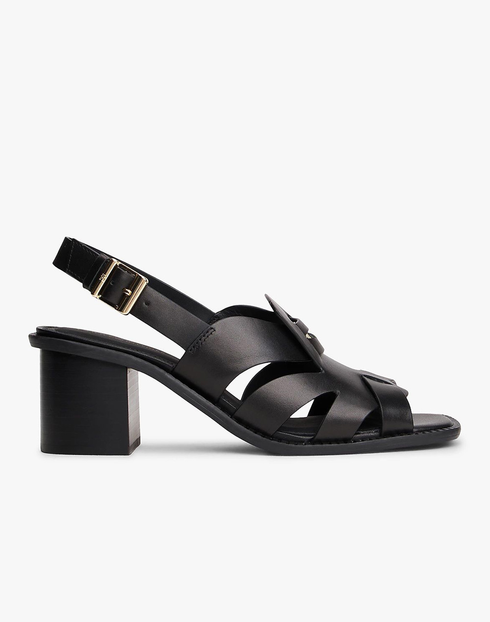 Tommy Hilfiger Cross Blocked Heel Sandal Γυναικείο Εσπαντριγιες/Σανδαλια Μαύρο