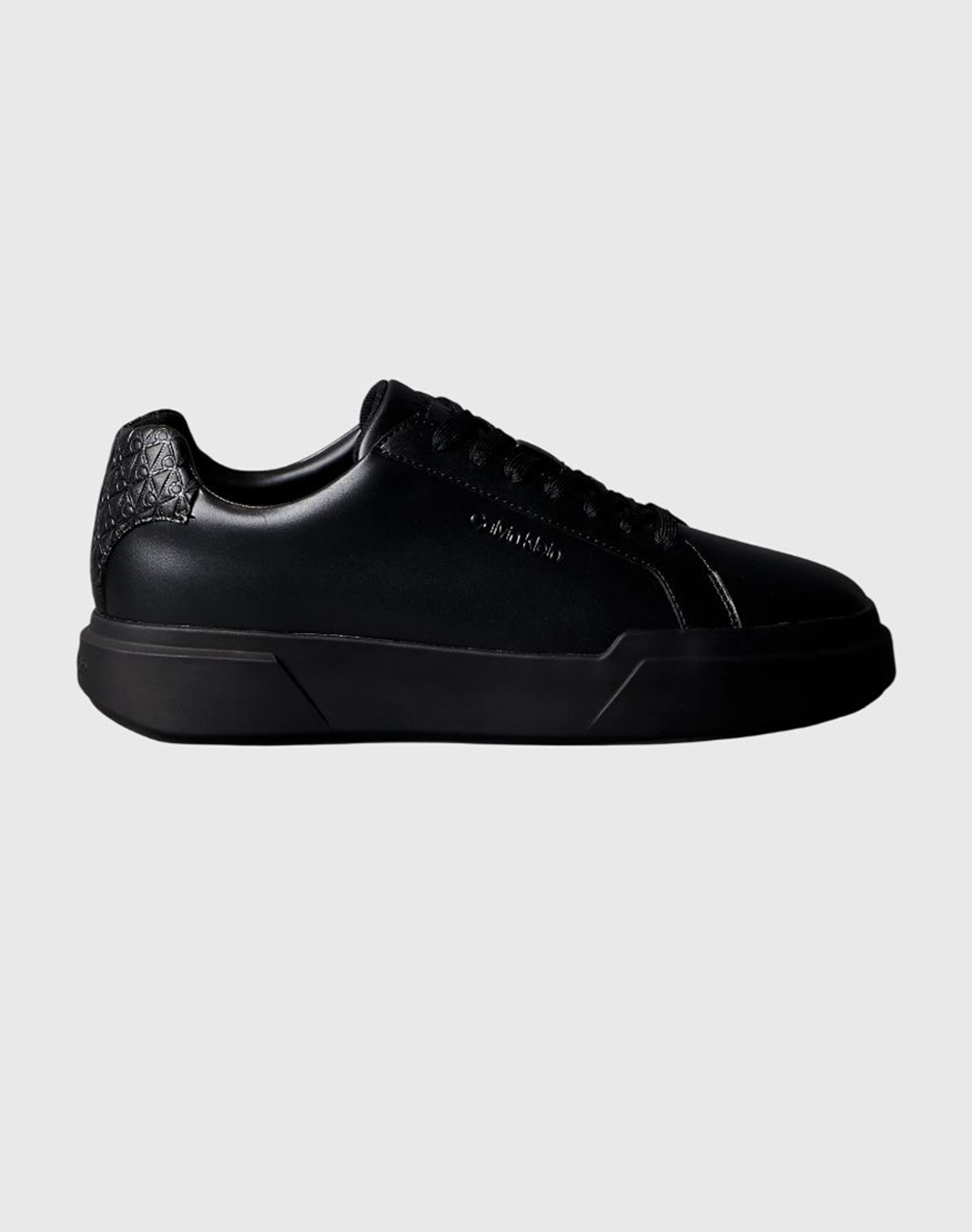 Calvin Klein Jeans Chunky Cupsole Laceup Lth Bt Aop Ανδρικό Sneakers Μαύρο
